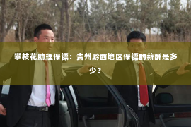 攀枝花助理保镖：贵州黔西地区保镖的薪酬是多少？